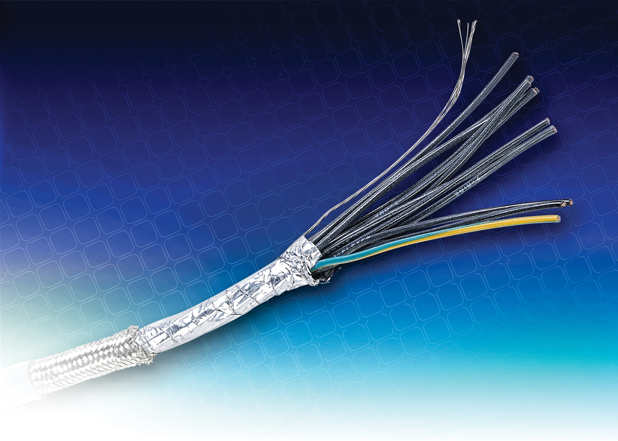 Shielded cable. Flexible Multi-conductor Cable 6х15. Многожильный кабель Shielded 4 conductor 18 AWG;. Арктический кабель. Датчики температуры гибкие кабельные.