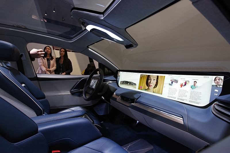 Imaginative Car Concepts Proliferate CES Car Movie Theaters, Curved