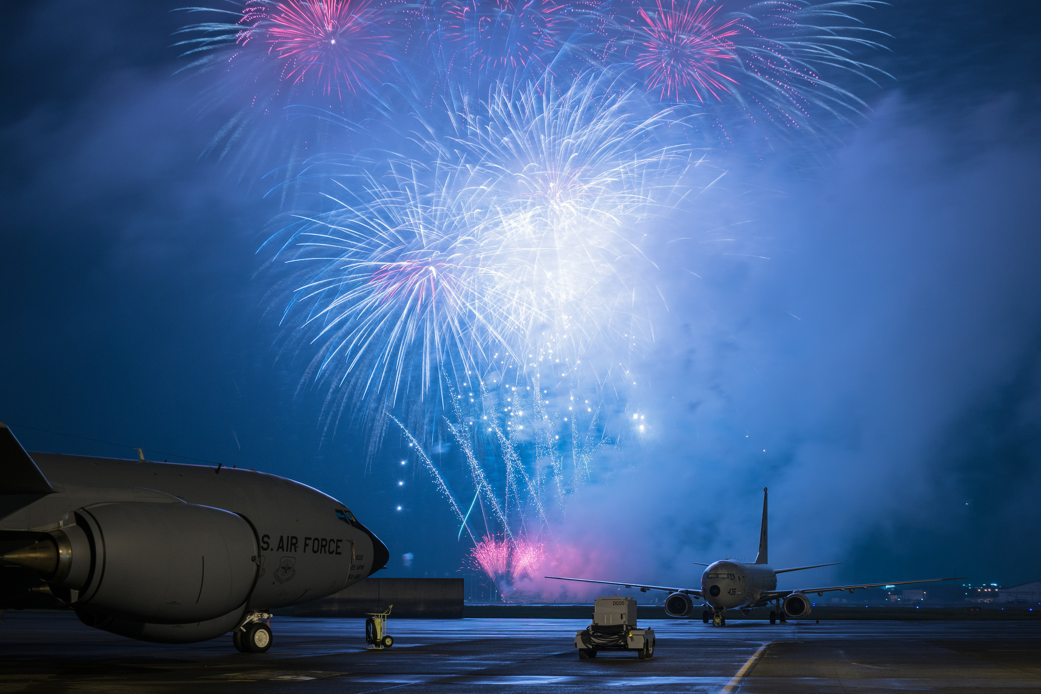 Photo of the Day Fireworks at Air Base to Celebrate Friendship